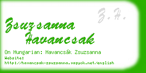 zsuzsanna havancsak business card